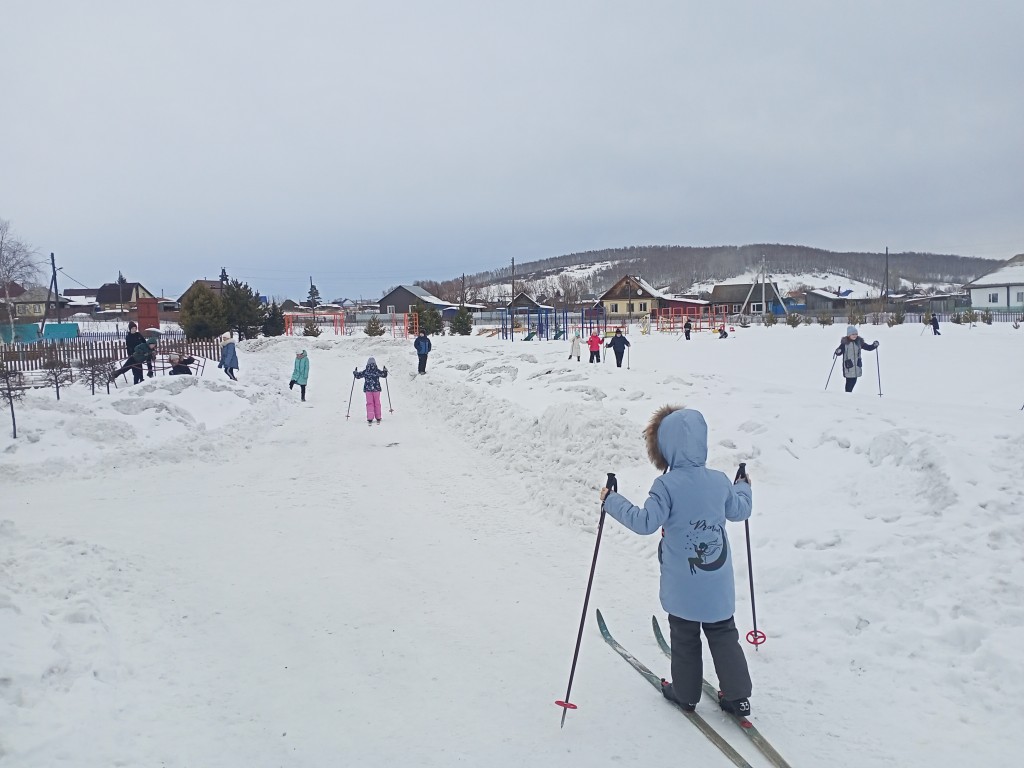 Школьные соревнования по лыжным гонкам. 24